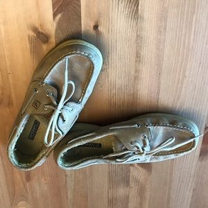 Fleece lined Sperry’s.